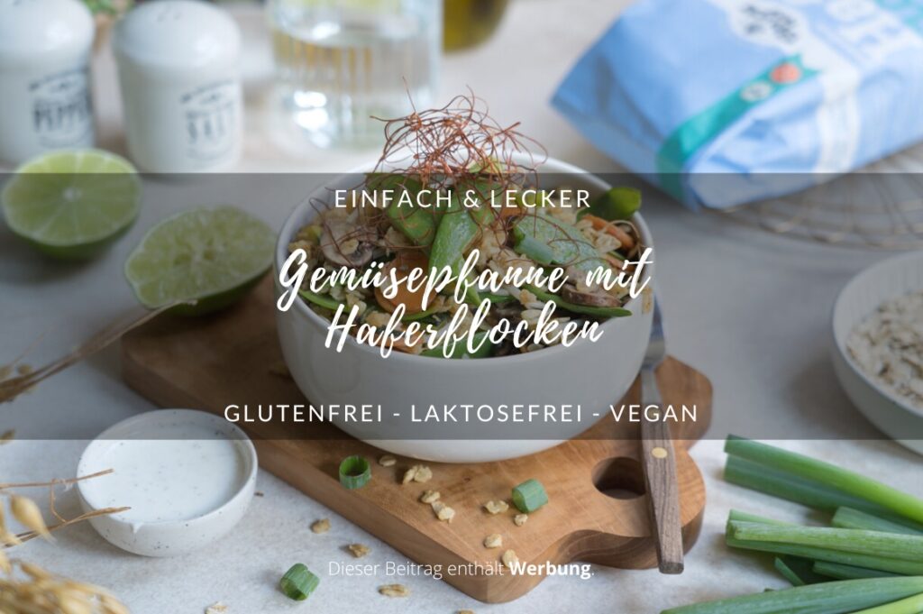 glutenfreie Gemüsepfanne mit Haferflocken