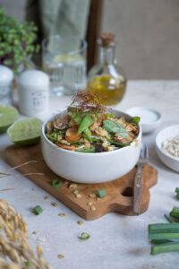 Gemüsepfanne mit Haferflocken