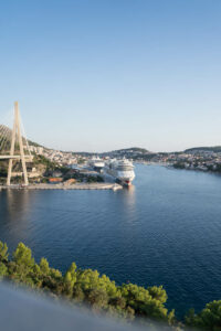 Blick auf das Kreuzfahrtterminal