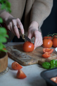 Frische Tomaten für die Suppe!
