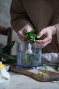 Zubereitung des Dips