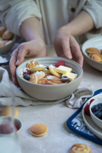 Poffertjes mit Puderzucker