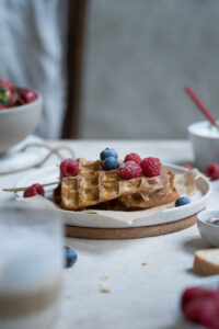 Selbstgemachte French Toast Waffeln