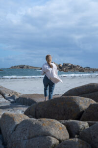 Granitsteine am Strand