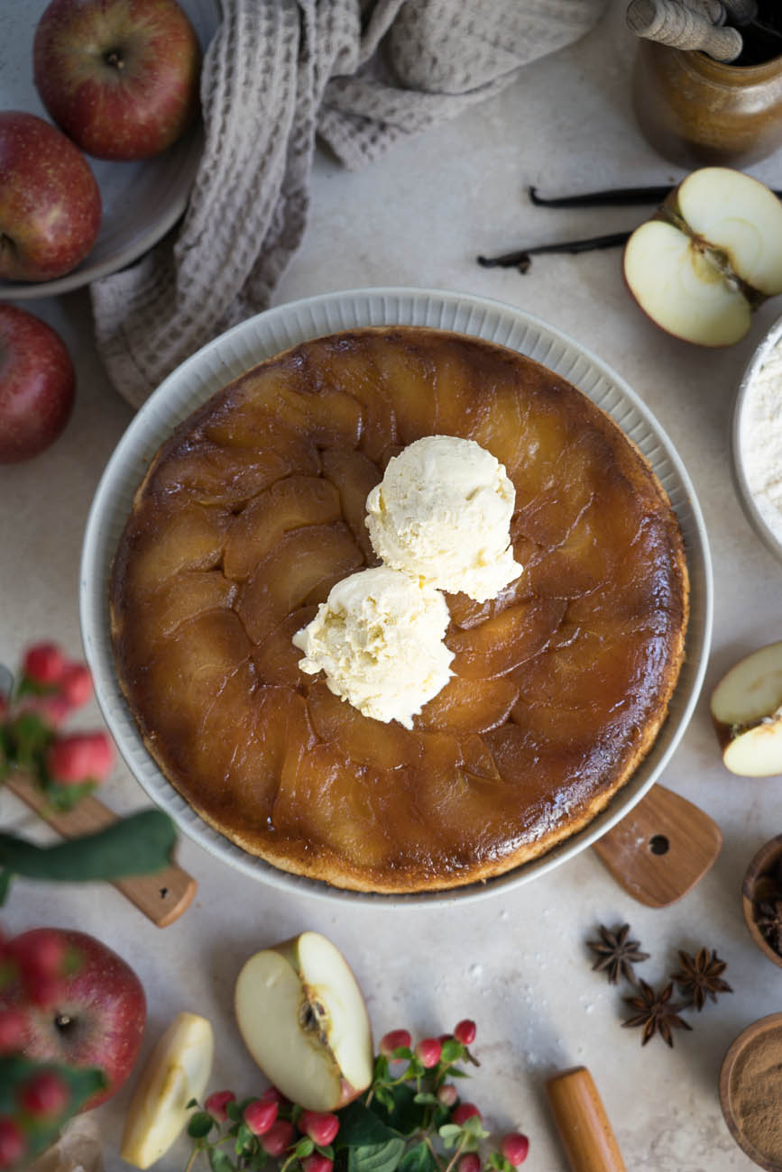 Tarte Tatin mit Eis