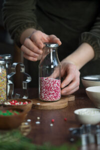 Zuckerperlen in Glas