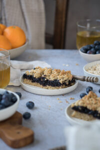 Blaubeer-Hafer-Schnitten