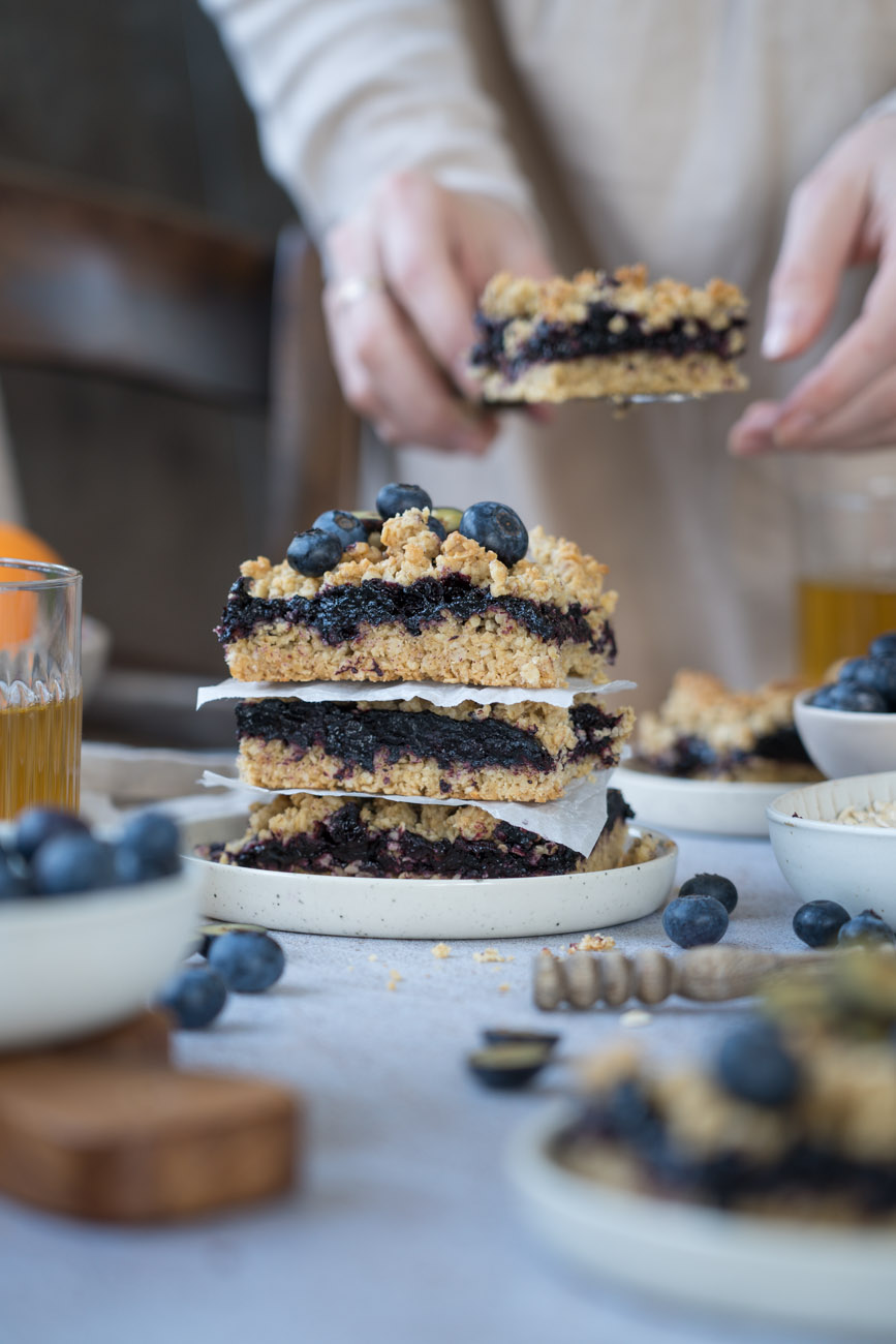 Blaubeer-Hafer Kuchen