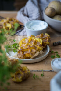 Smashed Potatoes aus dem Waffeleisen
