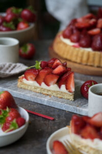 Erdbeerkuchen mit Vanillecreme