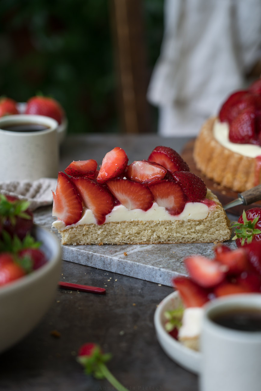 Erdbeerkuchen mit Vanillecreme
