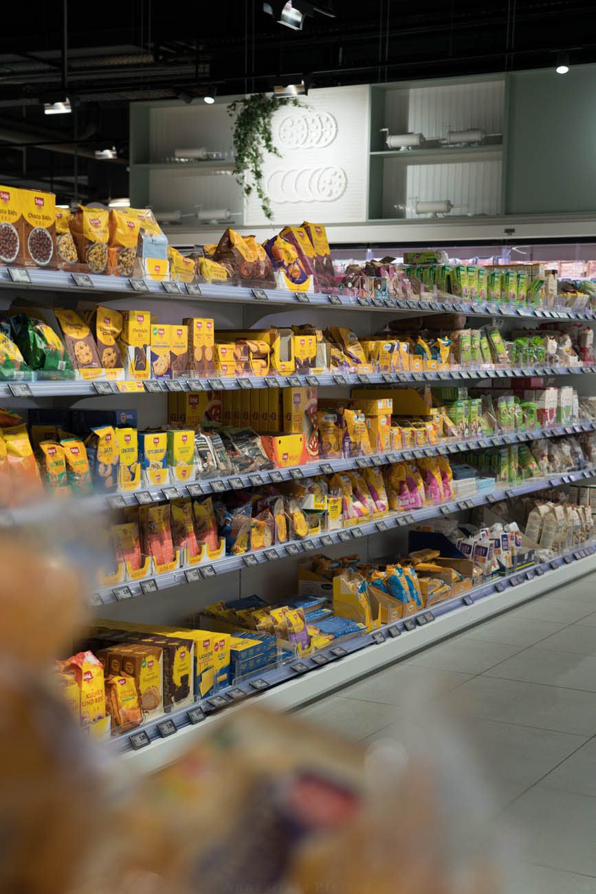 Supermarktregal: glutenfrei