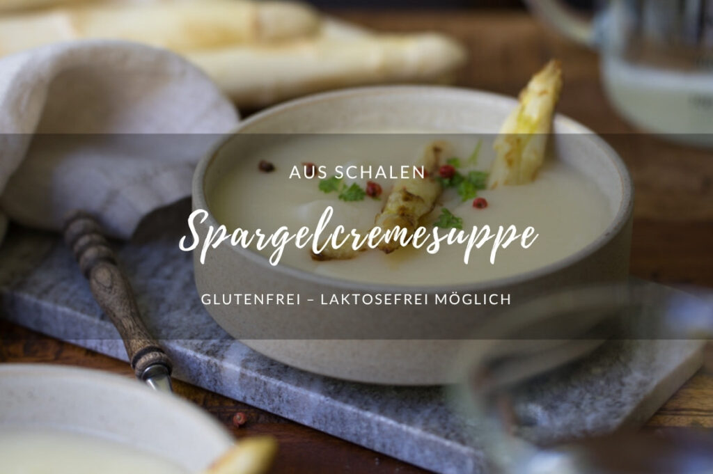 Spargelcremesuppe Rezept für eine einfache Spargelcremesuppe aus Schalen.