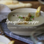 Rezept für eine einfache Spargelcremesuppe aus Schalen.