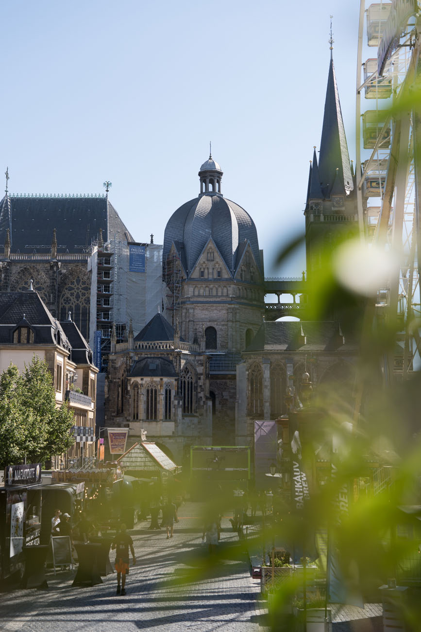 Der Blick auf den Aachener Dom.