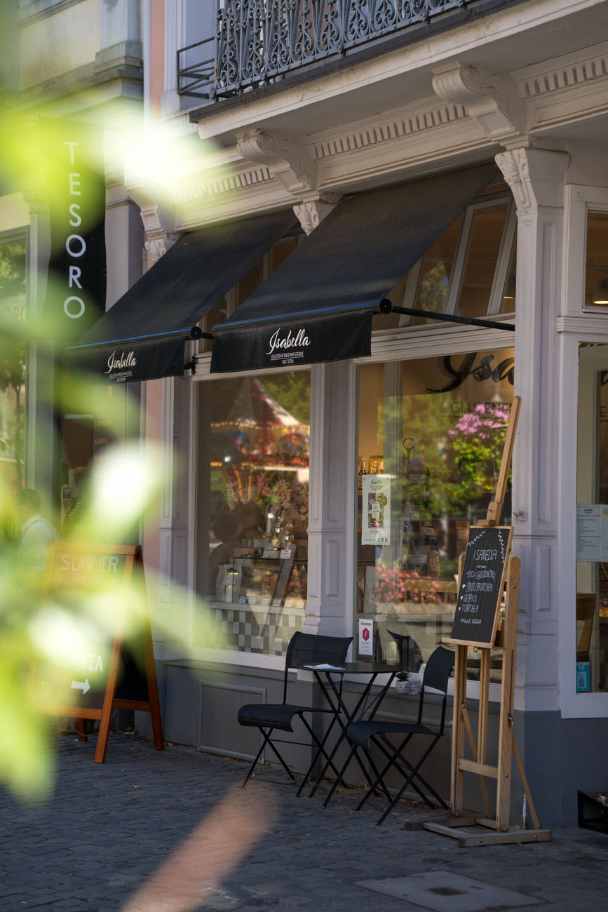Die Außenansicht der glutenfreien Patisserie Isabella in Aachen.